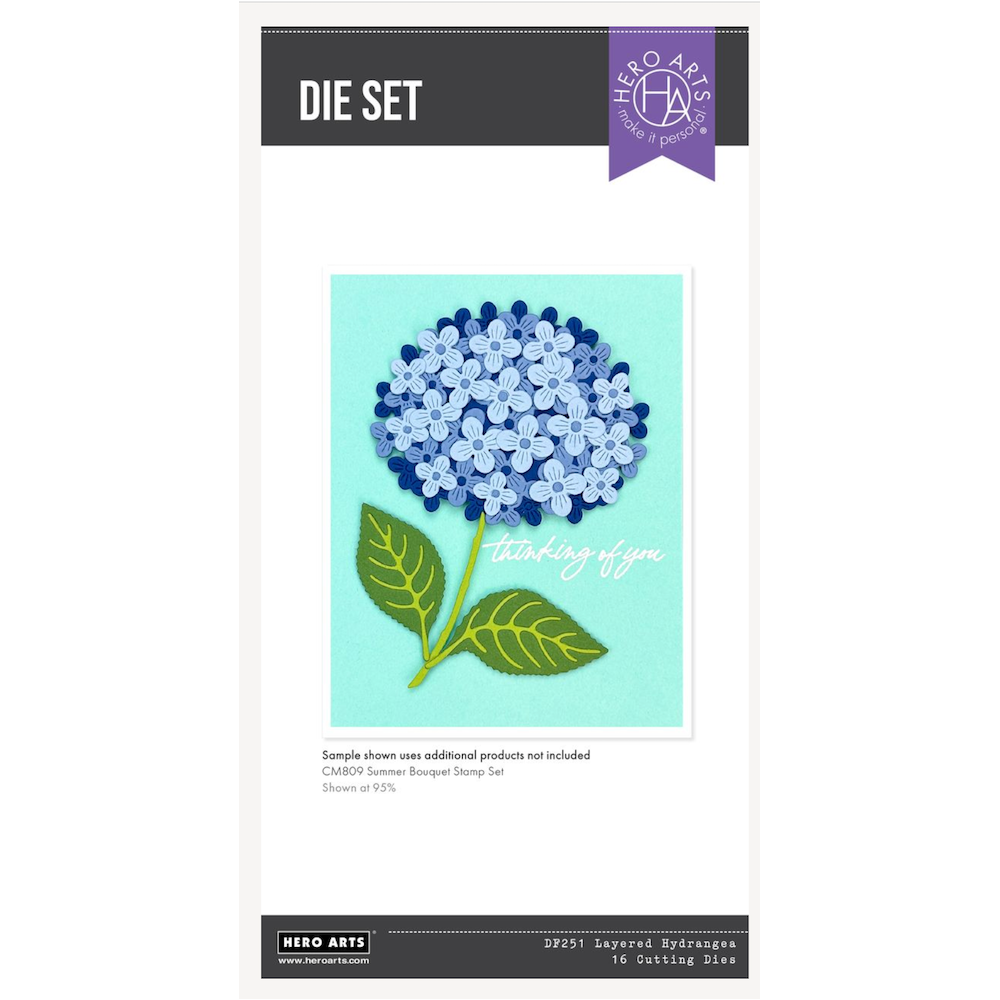Hero Arts Layered Hydrangea Etched Die Set df251