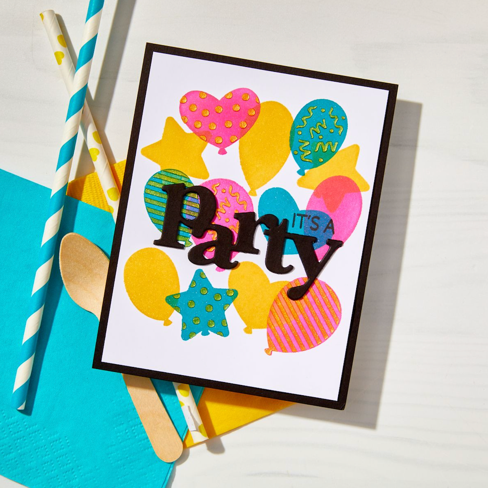 Hero Arts Layering Balloons Stencil Set sa299 party