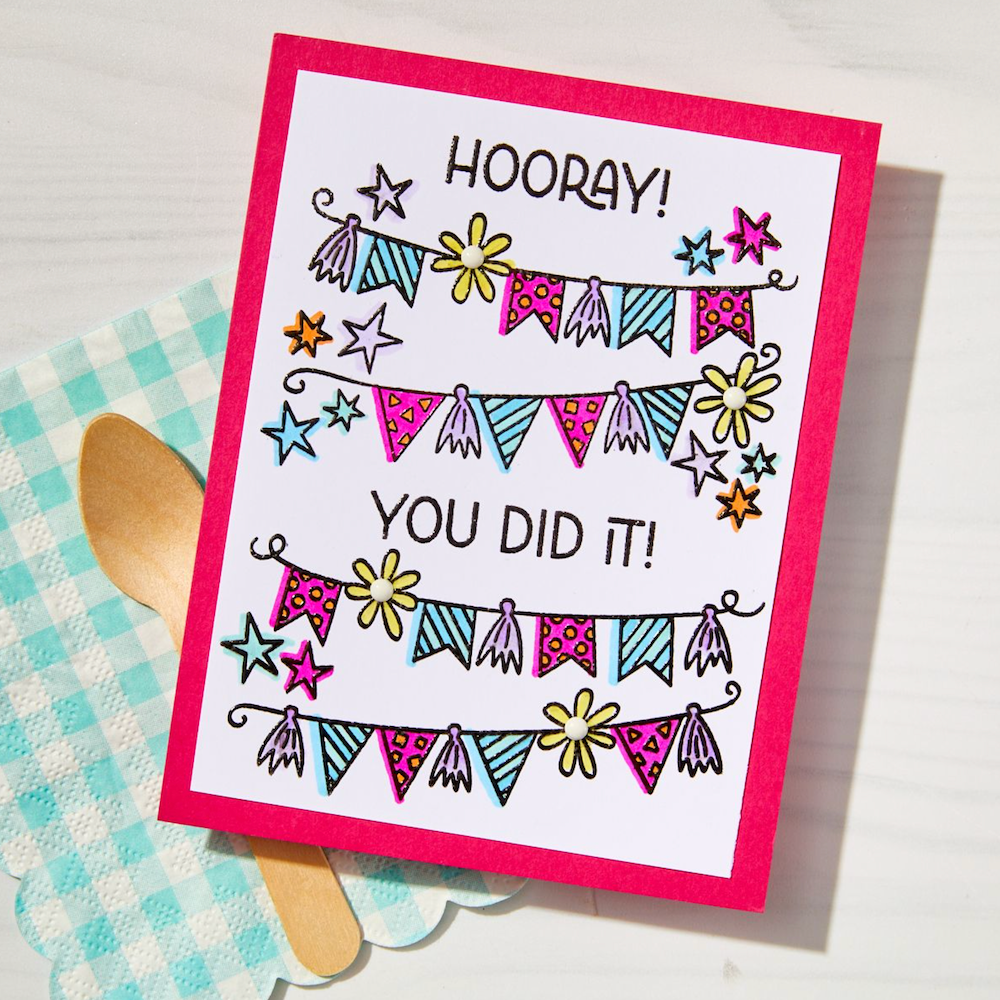 Hero Arts Layering Celebrate Stencil Set sa298 hooray