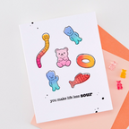 Hero Arts Let's Stick Together Clear Stamp and Die Set dc350 sour