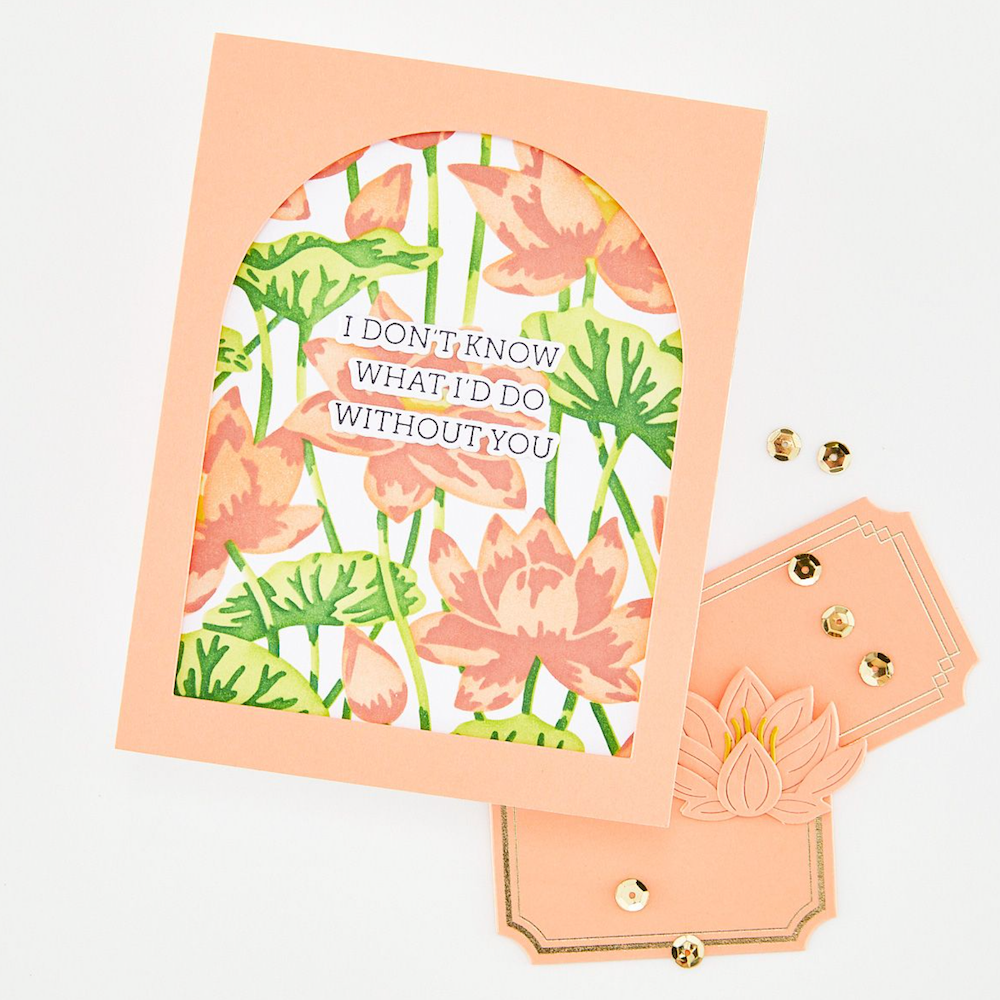 Hero Arts Lotus Field Layering Stencil Set sa307 flower