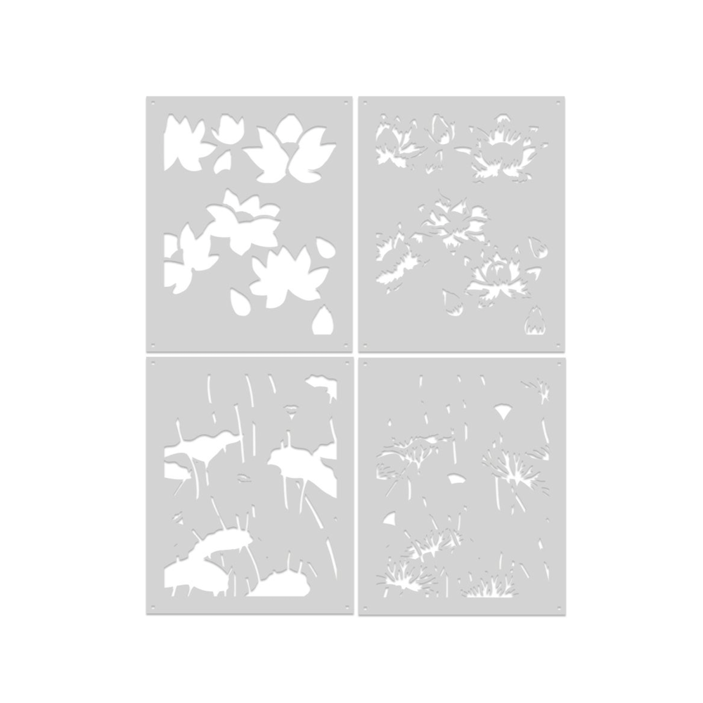 Hero Arts Lotus Field Layering Stencil Set sa307 product