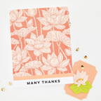 Hero Arts Lotus Field Letterpress + Foil Plate Set hp114 thanks
