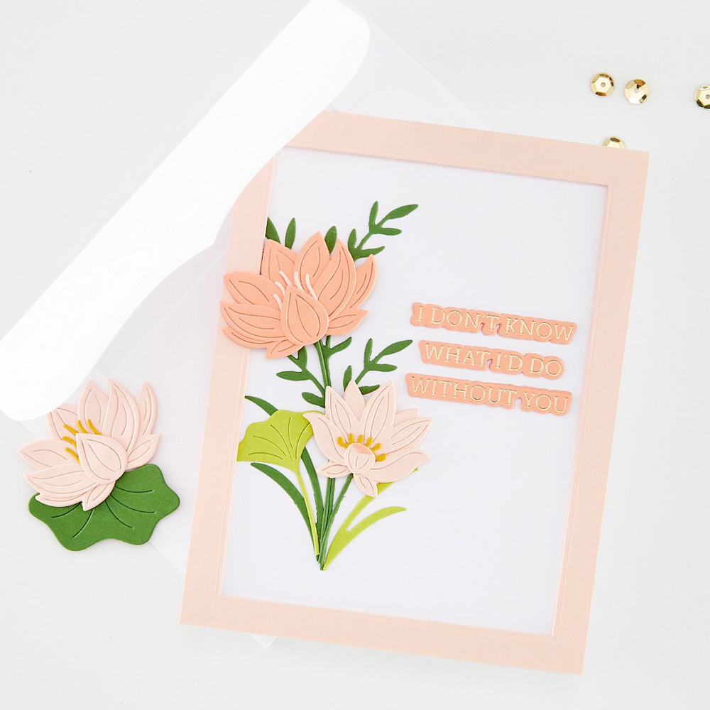 Hero Arts Lotus Flower Die Set df294 pink