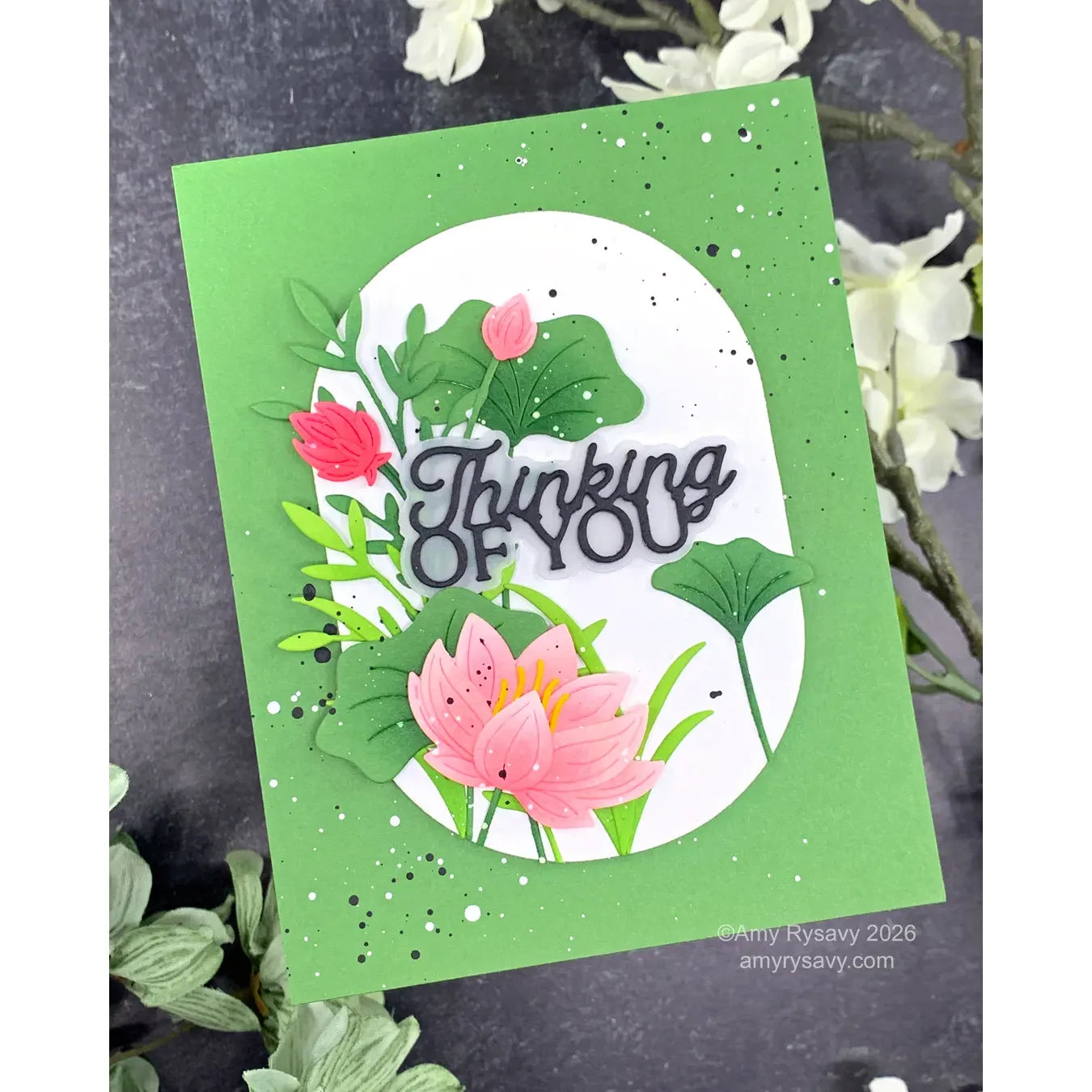 Hero Arts Lotus Flower Die Set df294 thinking of you | color-code:ALT01
