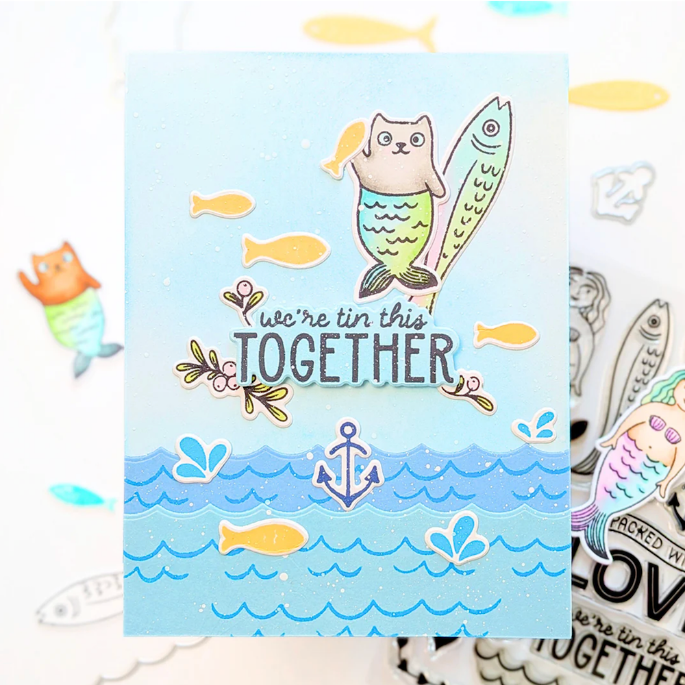Hero Arts Making Waves Die Set df272 together