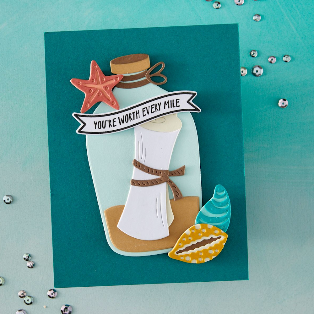 Hero Arts Message in a Bottle Etched Die Set df253 shell