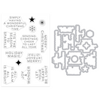 Hero Arts Modern Holiday Greetings Clear Stamp and Die Set dc324 product