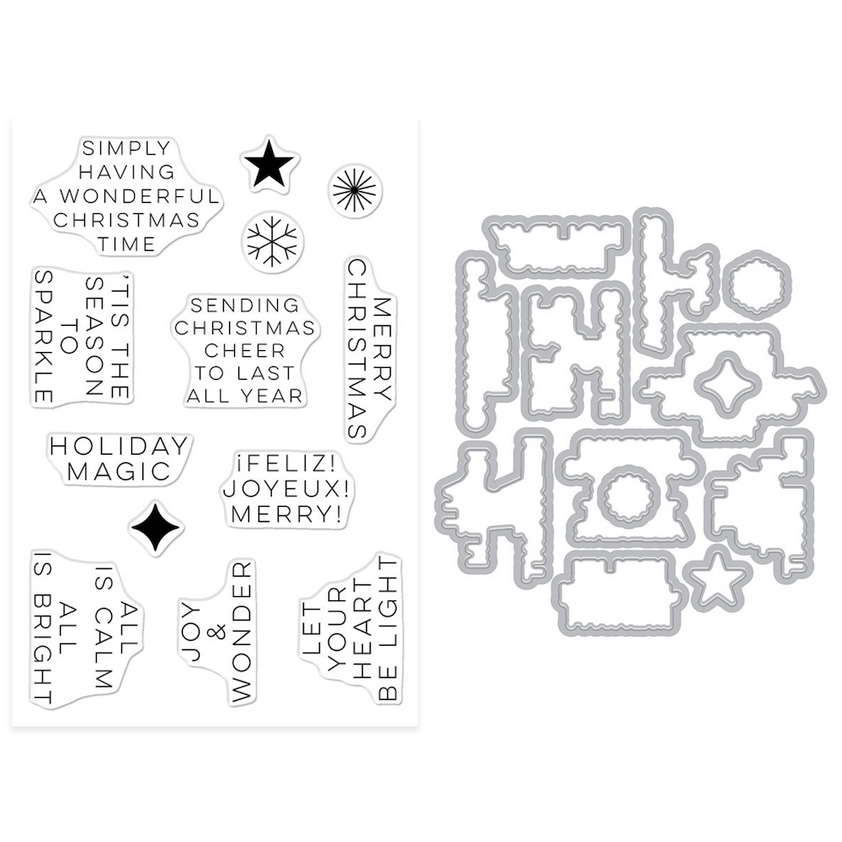 Hero Arts Modern Holiday Greetings Clear Stamp and Die Set dc324 ...