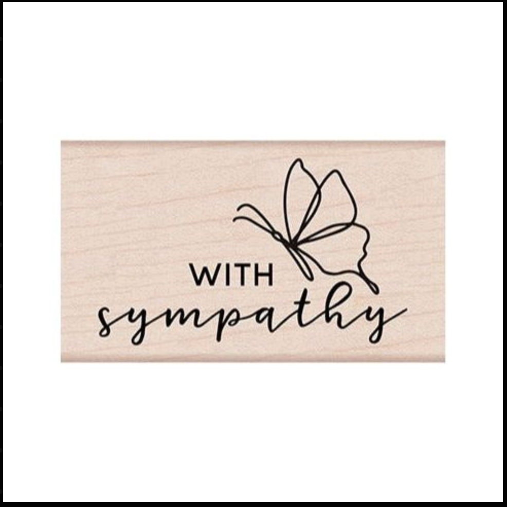 Hero Arts Mounted Rubber Stamp With Sympathy Butterfly g6504