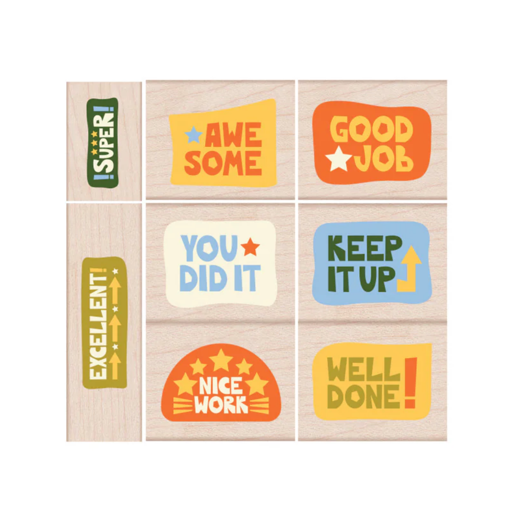 Hero Arts Nice Work Woodblock Stamp Set lp522