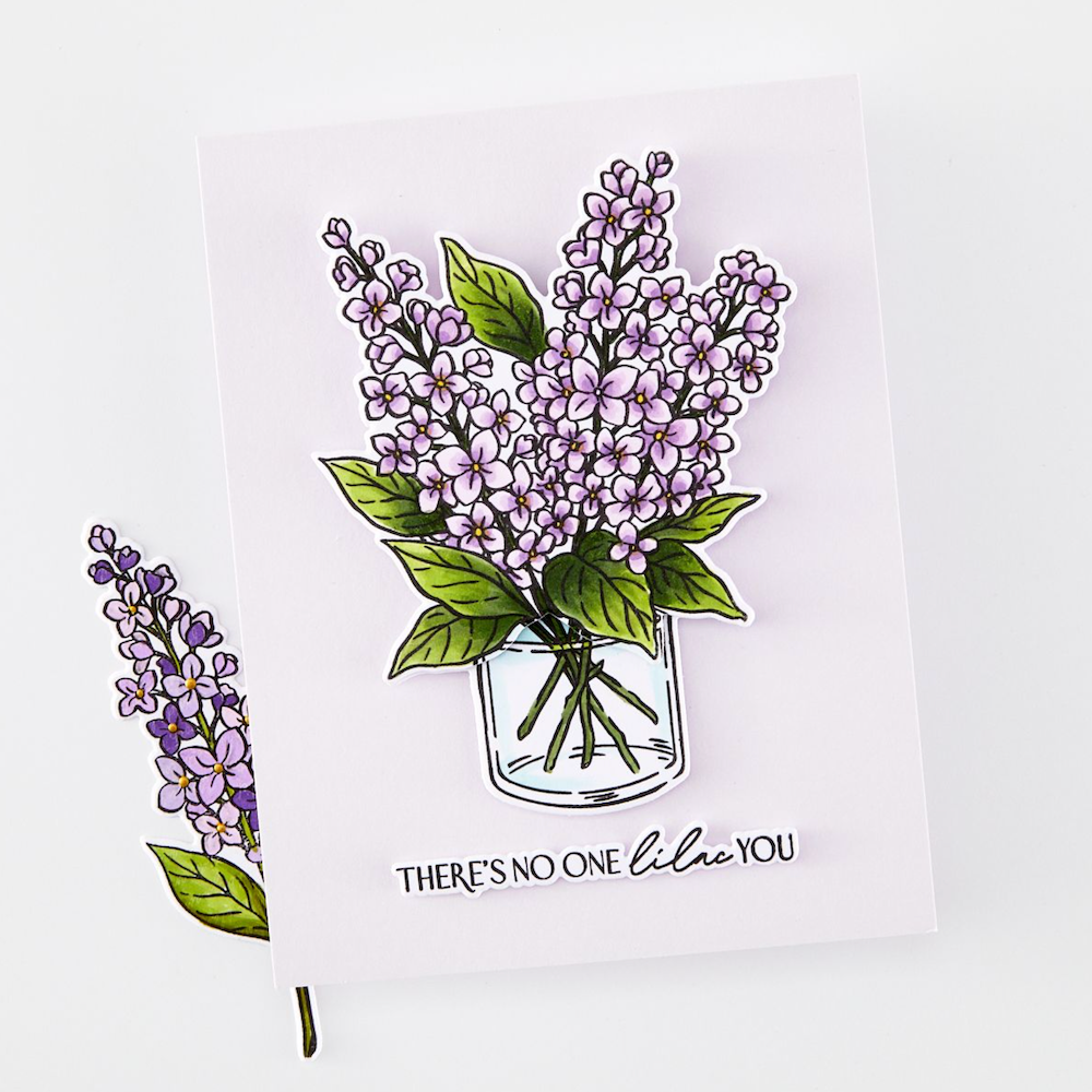 Hero Arts No One Lilac You Clear Stamp Set cm842 vase
