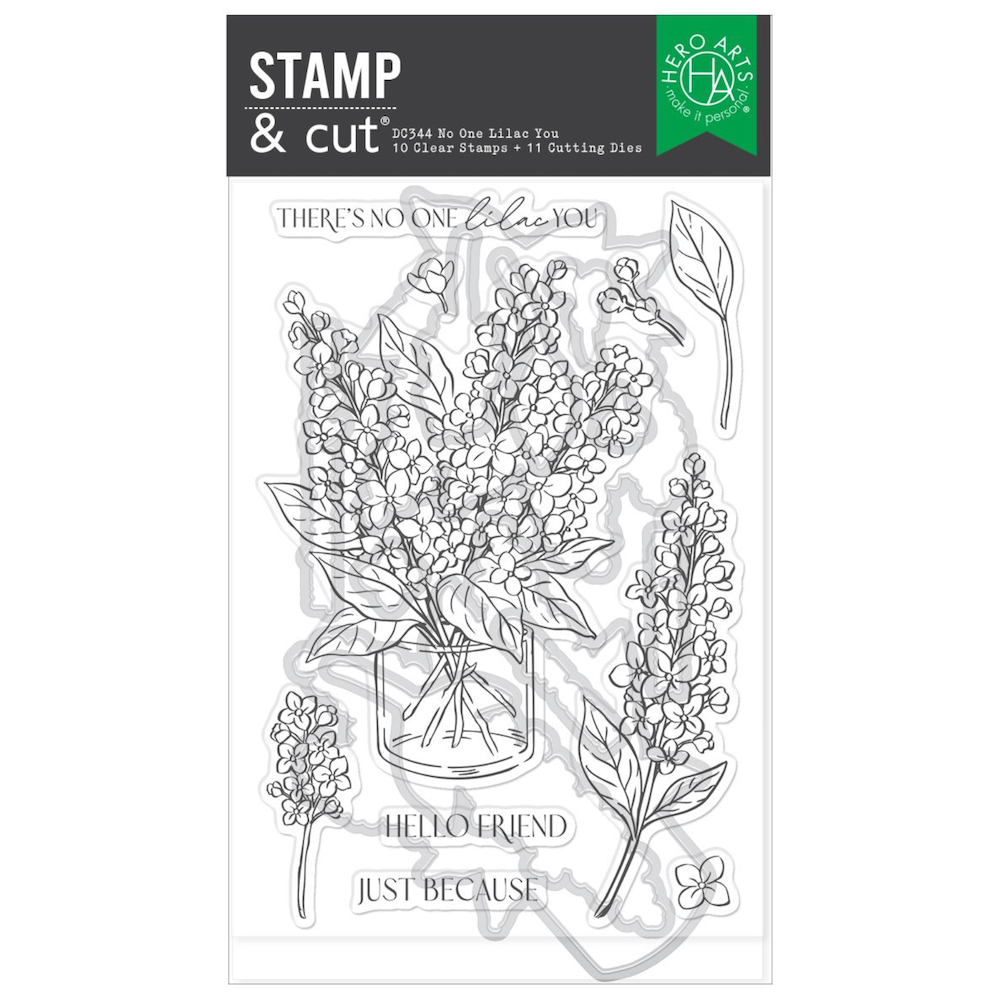 Hero Arts No One Lilac You Clear Stamp and Die Set dc344