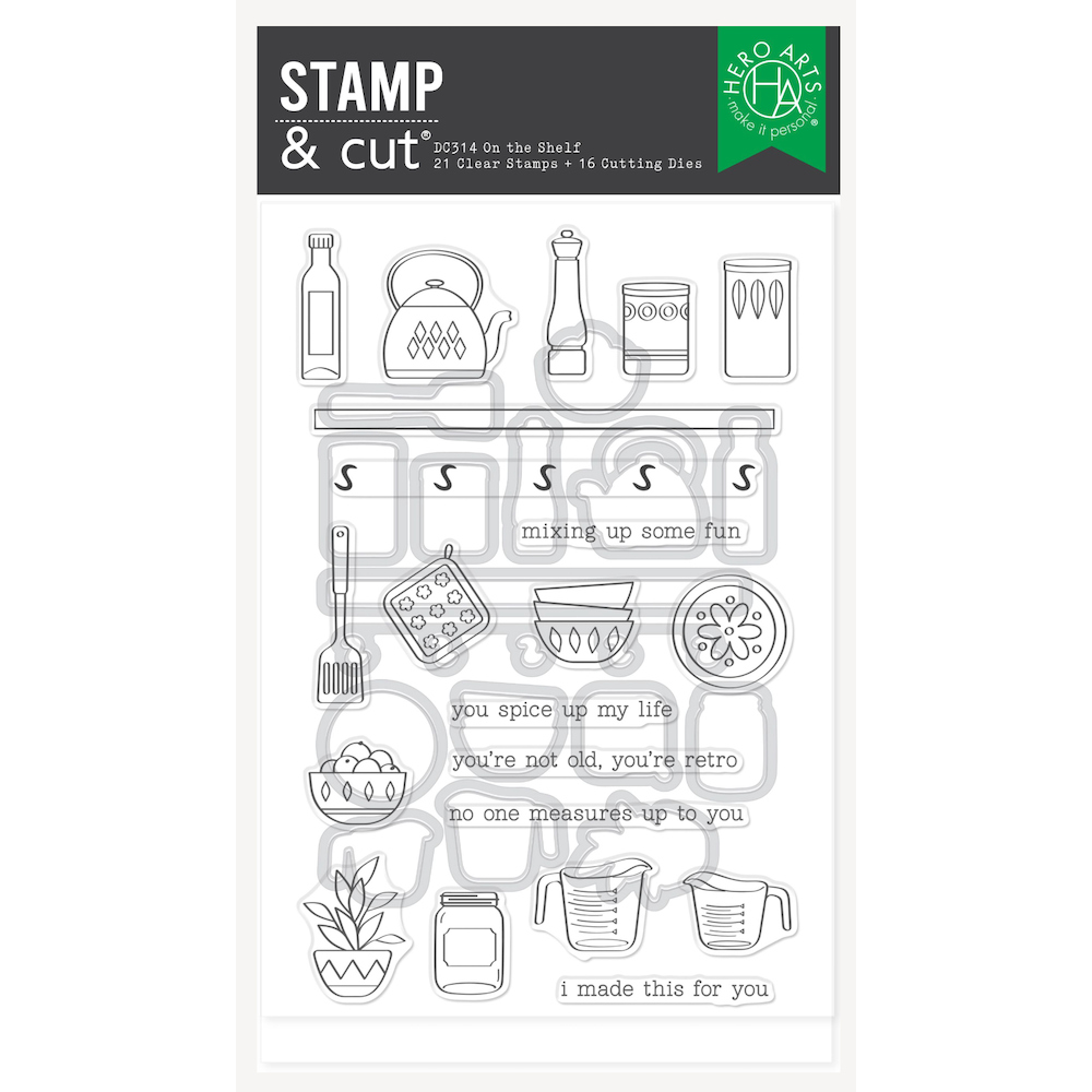Hero Arts On the Shelf Clear Stamp and Die Set dc314