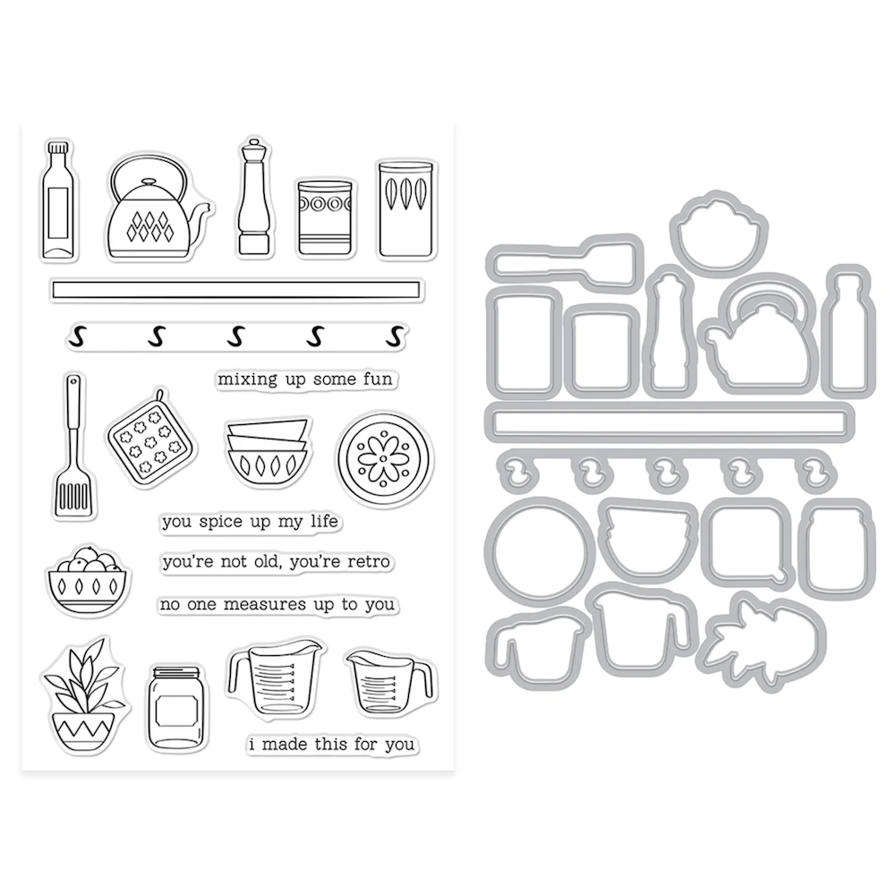 Hero Arts On the Shelf Clear Stamp and Die Set dc314 product