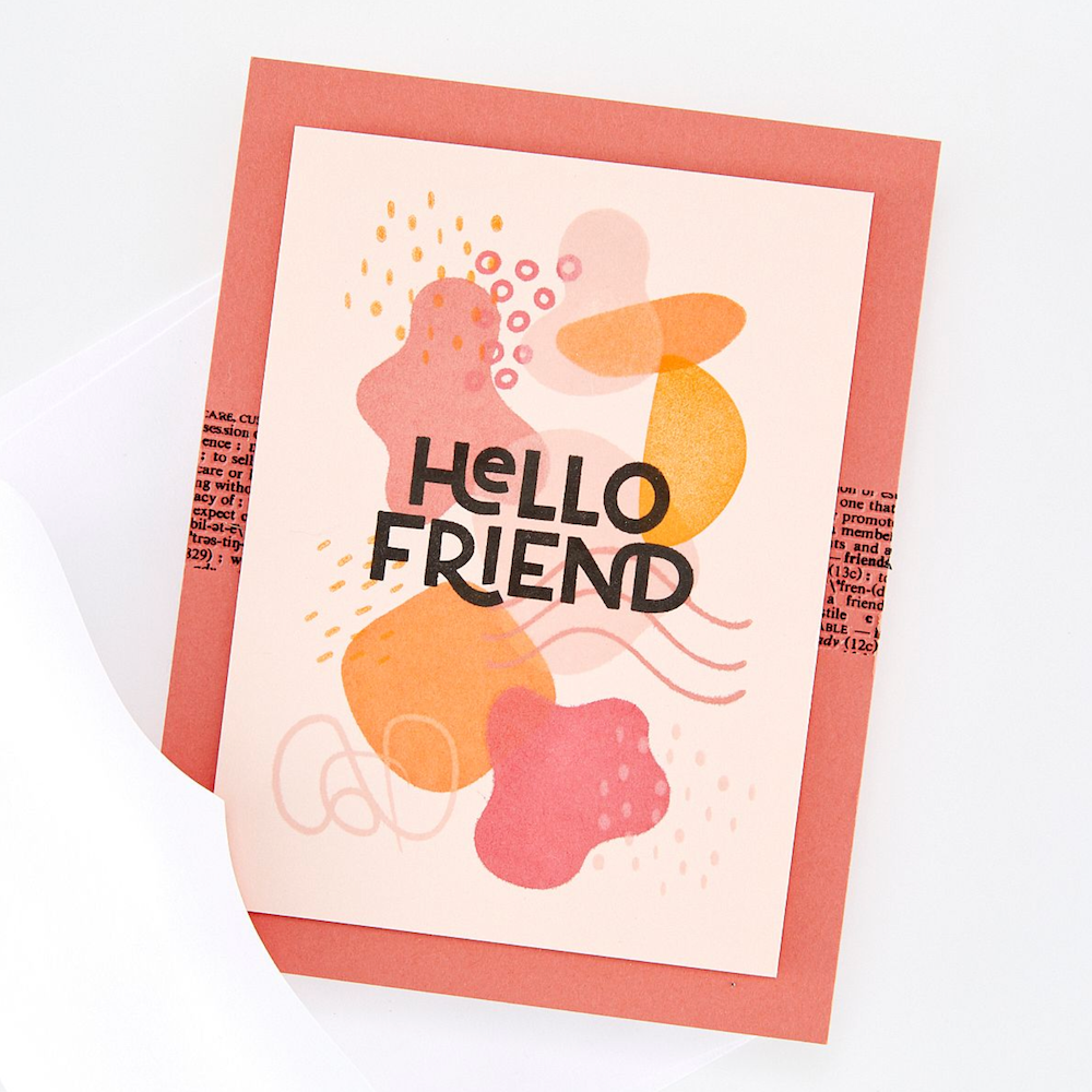 Hero Arts Organic Shapes Clear Stamp Set cm855 hello