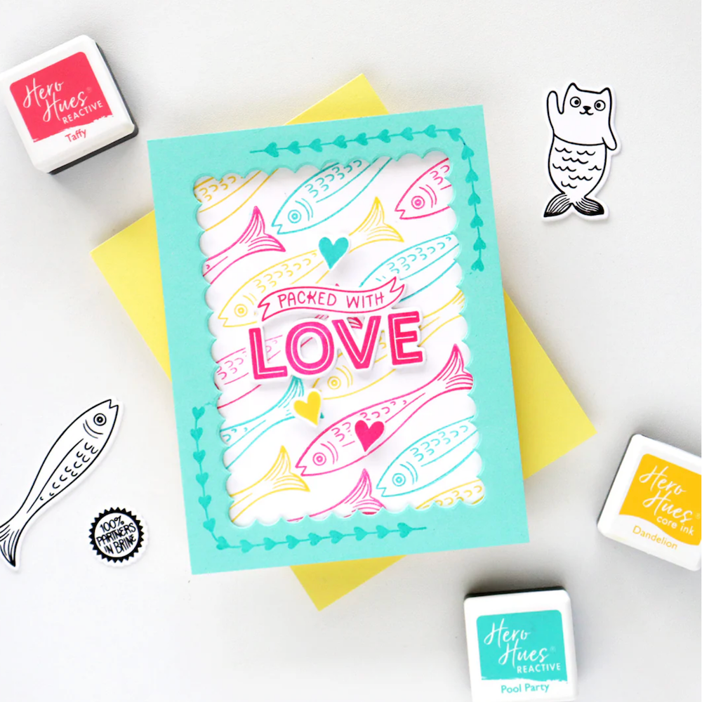 Hero Arts Partners In Brine Clear Stamp Set cm834 love