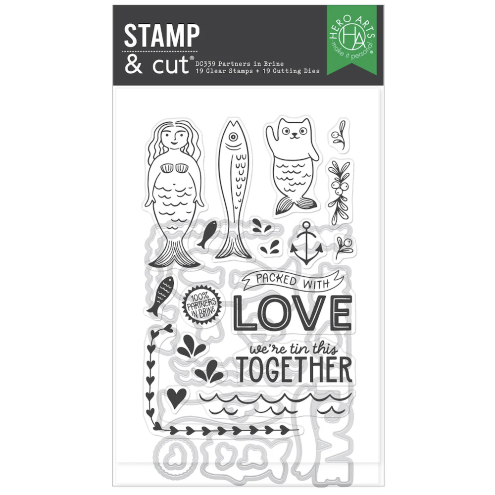 Hero Arts Partners In Brine Clear Stamp and Die Set dc339
