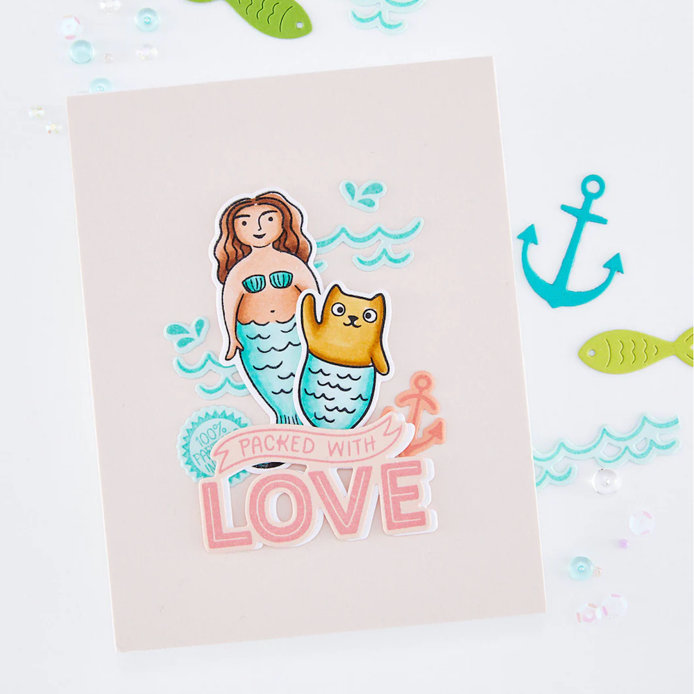 Hero Arts Partners In Brine Clear Stamp and Die Set dc339 love
