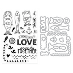 Hero Arts Partners In Brine Clear Stamp and Die Set dc339 product