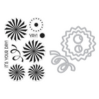 Hero Arts Party Fans Clear Stamp and Die Set sb506 product