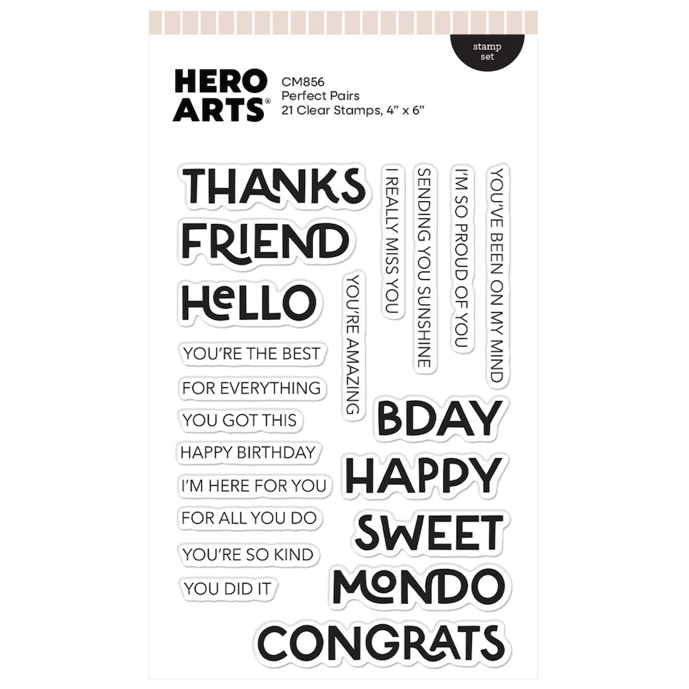 Hero Arts Perfect Pairs Clear Stamp Set cm856