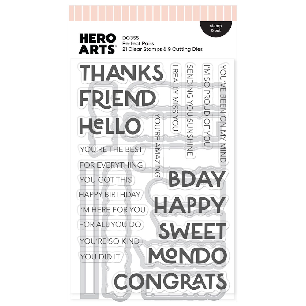 Hero Arts Perfect Pairs Stamp and Die Set dc355