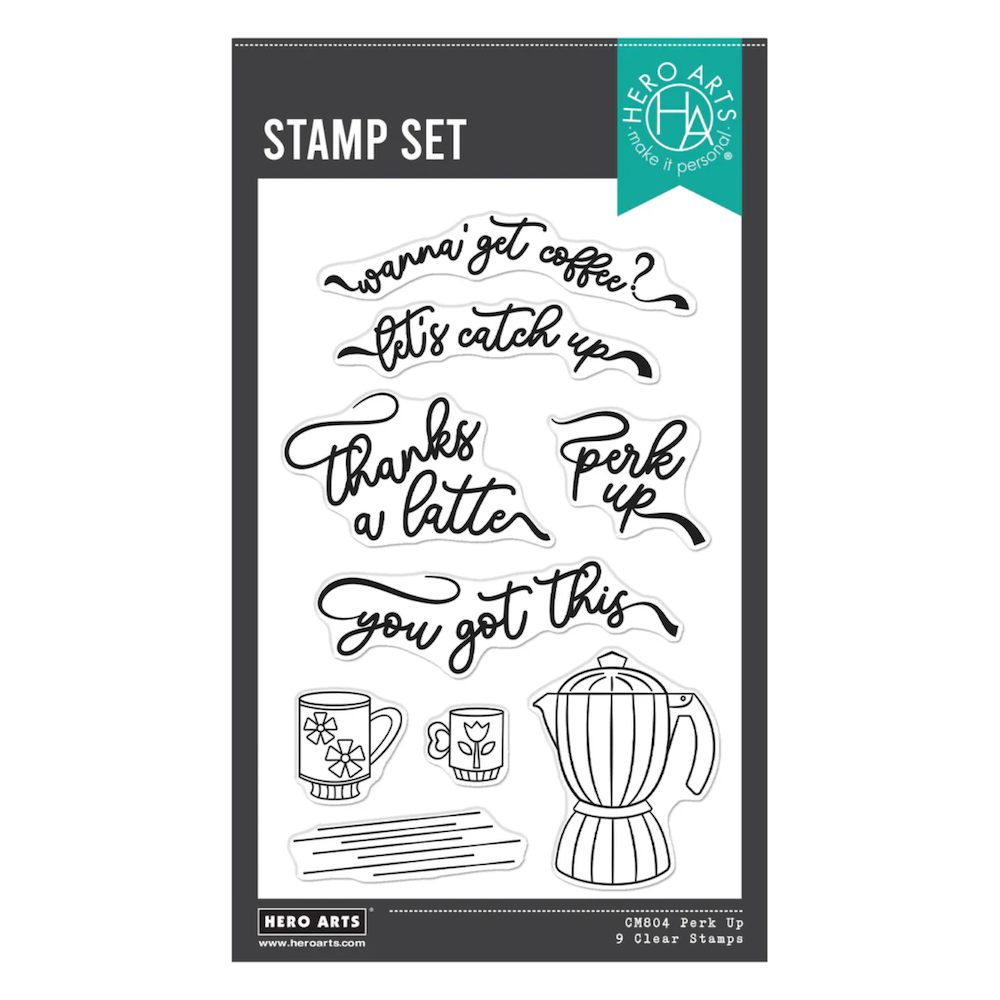 Hero Arts Perk Up Clear Stamp Set cm804