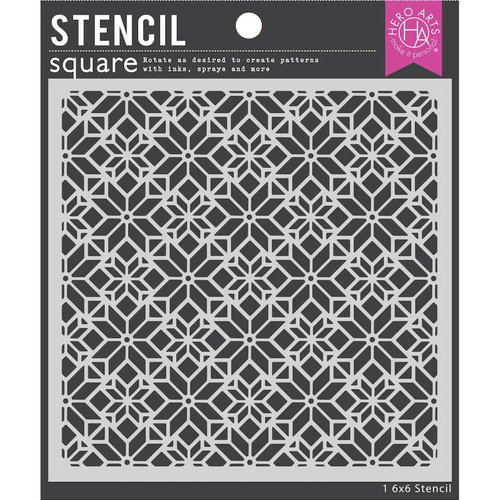 Hero Arts Poinsettia Stained Glass Pattern Stencil sa291