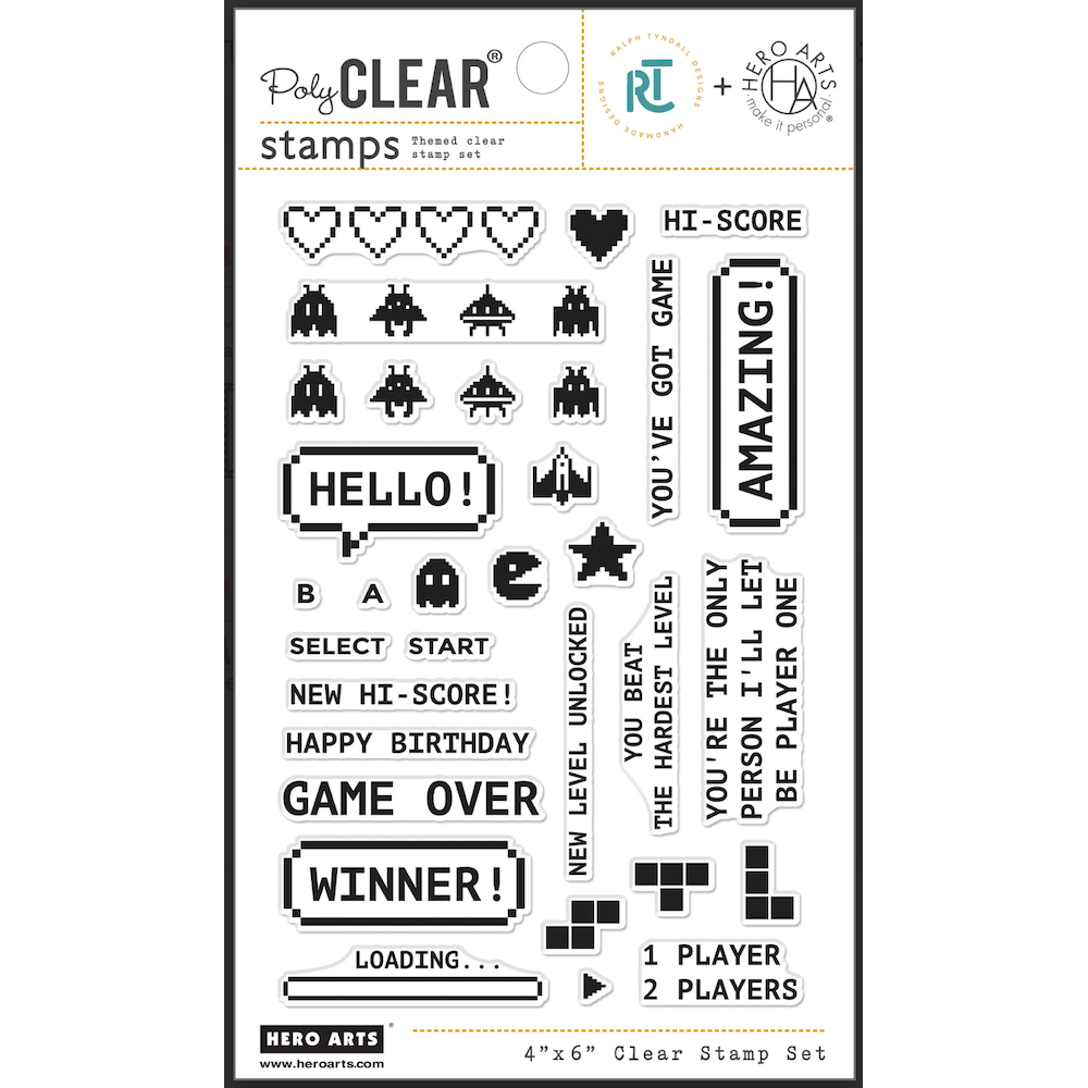 Hero Arts Retro Game Clear Stamp Set cm781