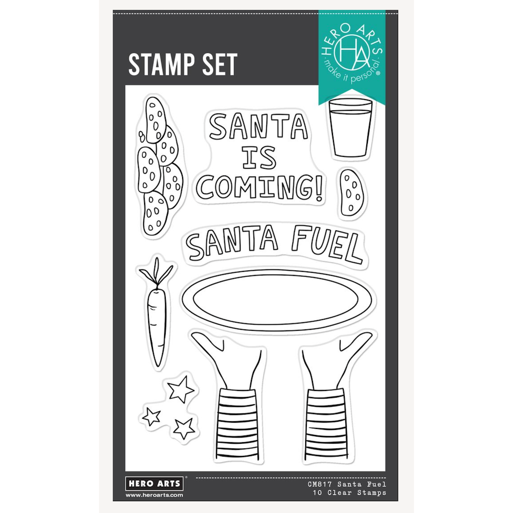 Hero Arts Santa Fuel Clear Stamp Set cm817