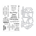 Hero Arts Say It Inside & Out Clear Stamp and Die Set dc378 product