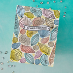 Hero Arts Scattered Shells BetterPress and Foil Plate hp122 oyster