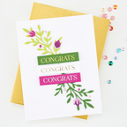 Hero Arts Sentiment Strips XL Die Set df335 congrats
