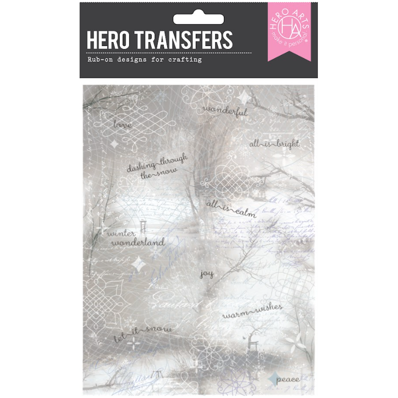 Hero Arts Snow and Swirls Hero Rub-on Transfers rt134
