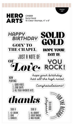 Hero Arts Solid Gold Clear Stamp Set cm859