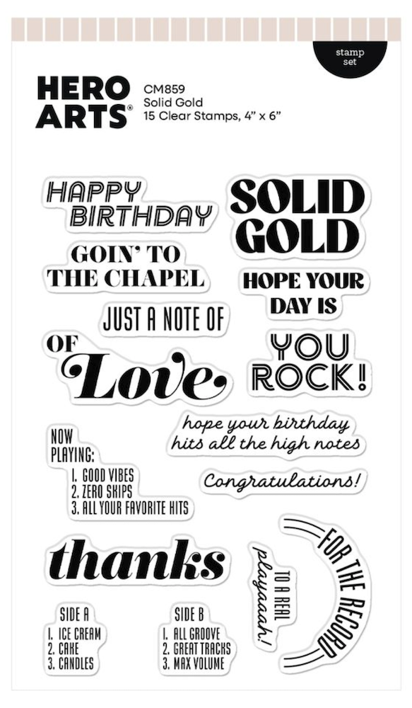 Hero Arts Solid Gold Clear Stamp Set cm859