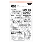 Hero Arts Solid Gold Clear Stamp and Die Set dc357