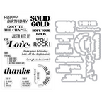 Hero Arts Solid Gold Clear Stamp and Die Set dc357 product