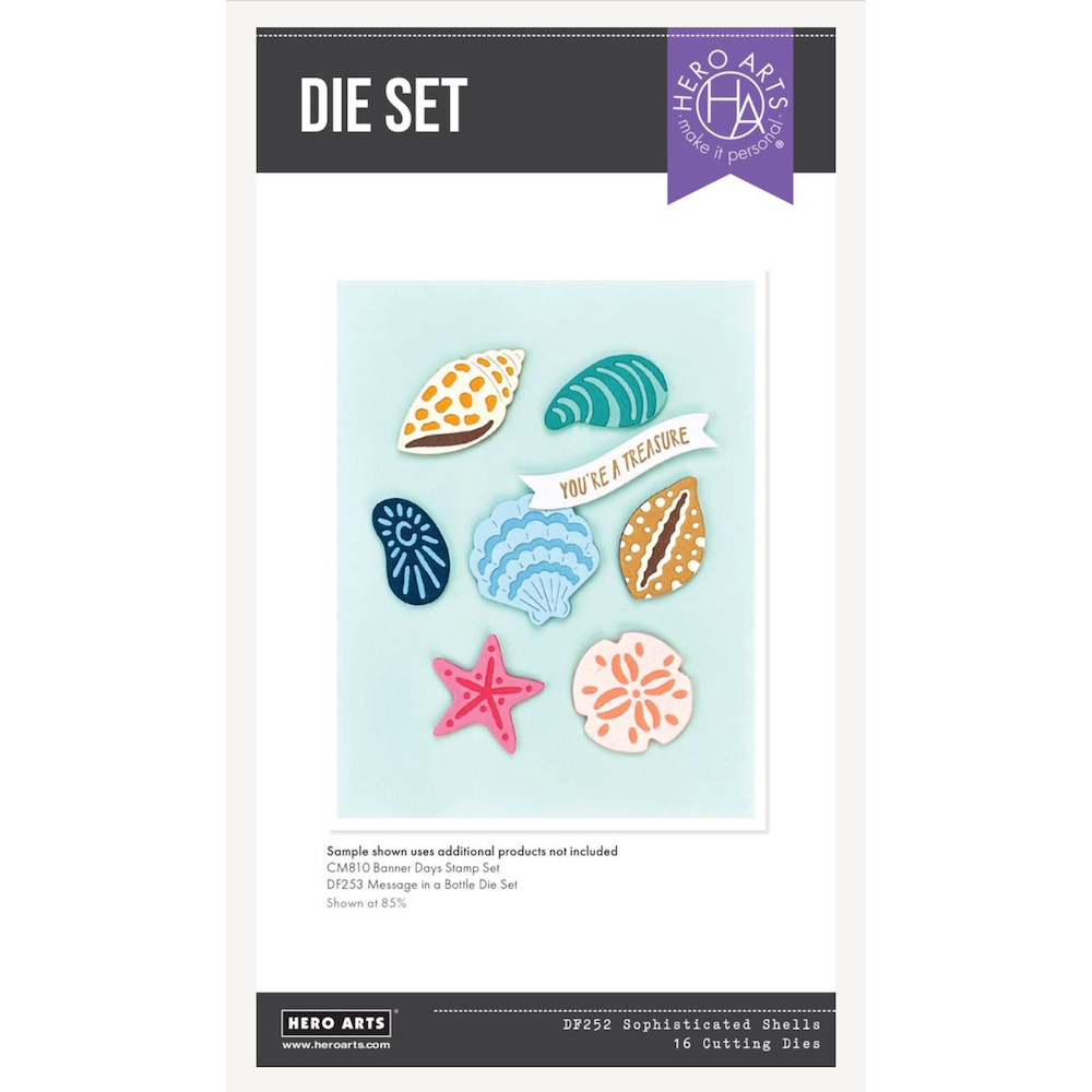 Hero Arts Sophisticated Shells Etched Die Set df252