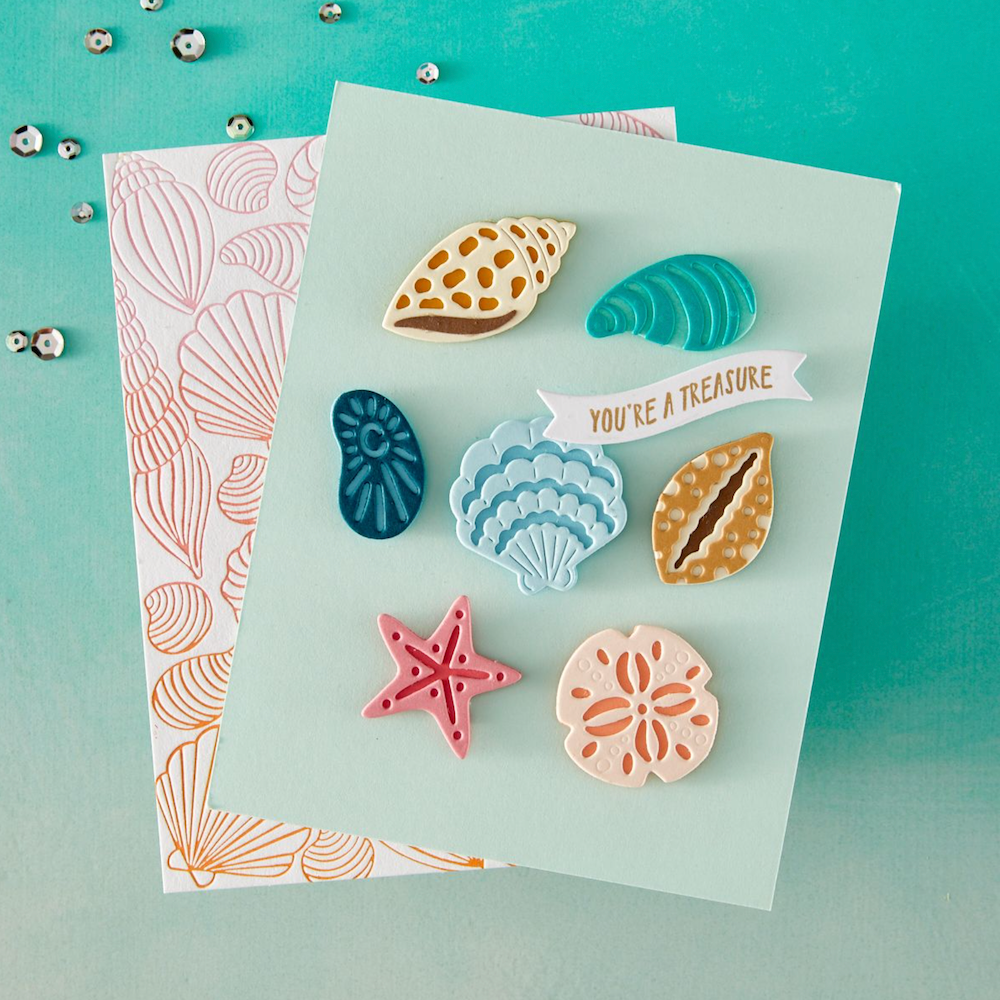 Hero Arts Sophisticated Shells Etched Die Set df252 treasure