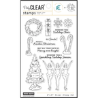 Hero Arts Sparkling Holiday Stage Clear Stamp Set cm783