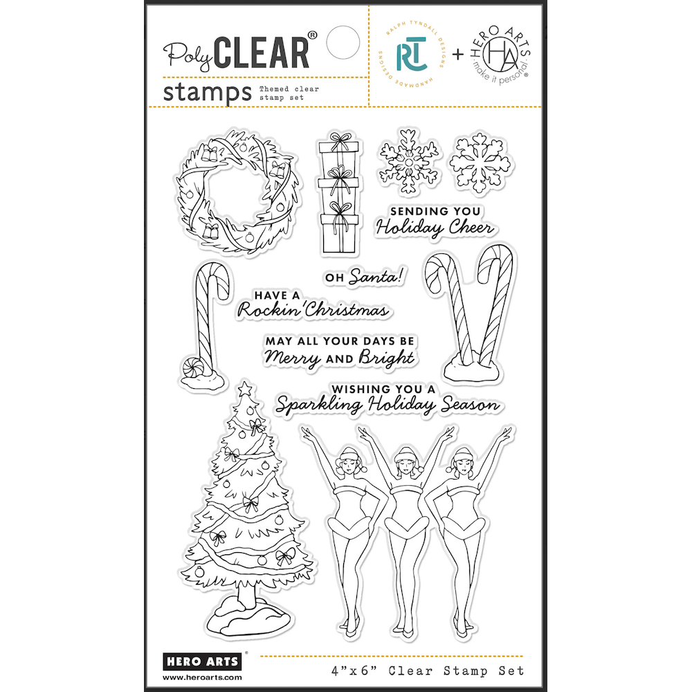 Hero Arts Sparkling Holiday Stage Clear Stamp Set cm783