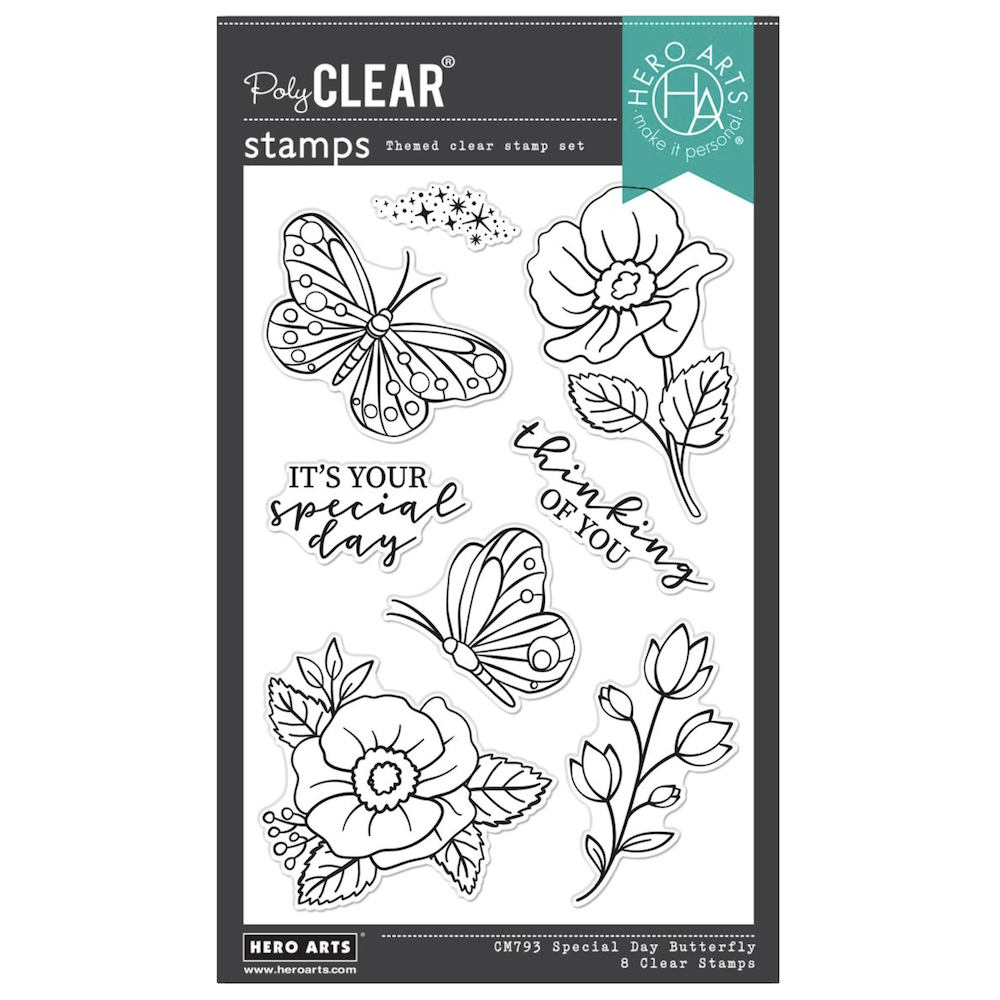 Hero Arts Special Day Butterfly Clear Stamp Set cm793