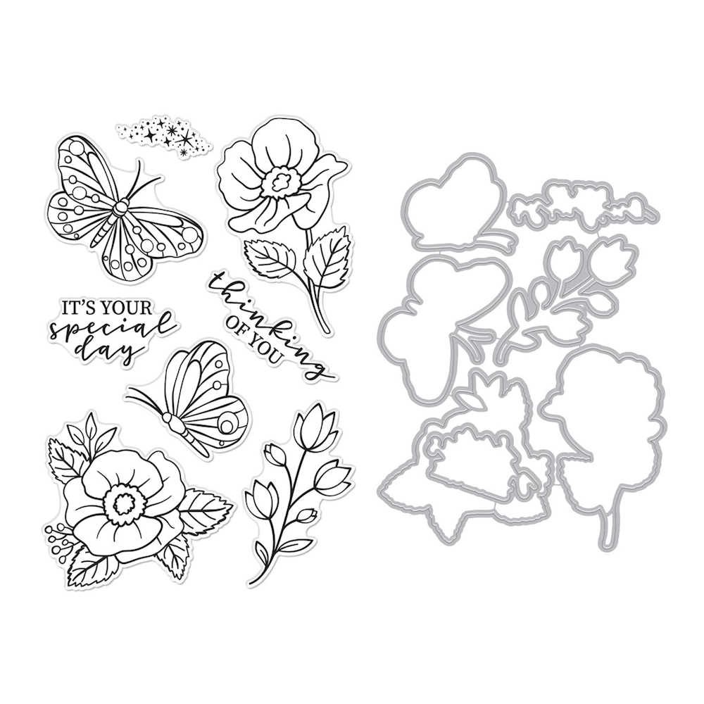 Hero Arts Special Day Butterfly Clear Stamp and Die Set sb500 product