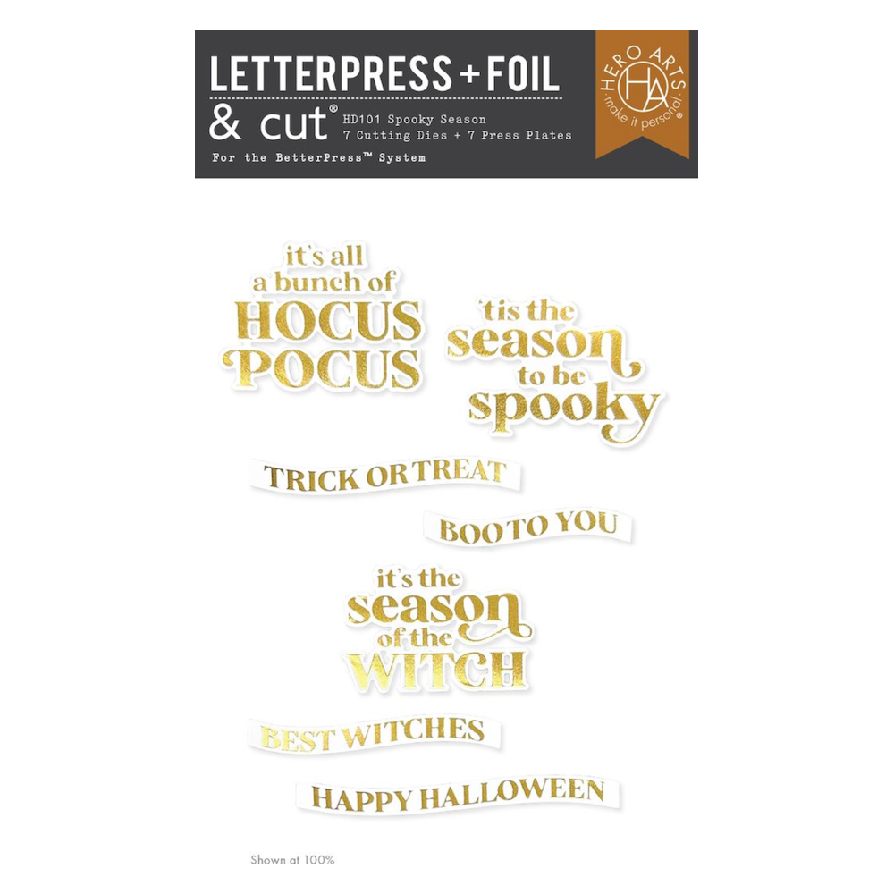 Hero Arts Spooky Season BetterPress Foil and Die Set hd101