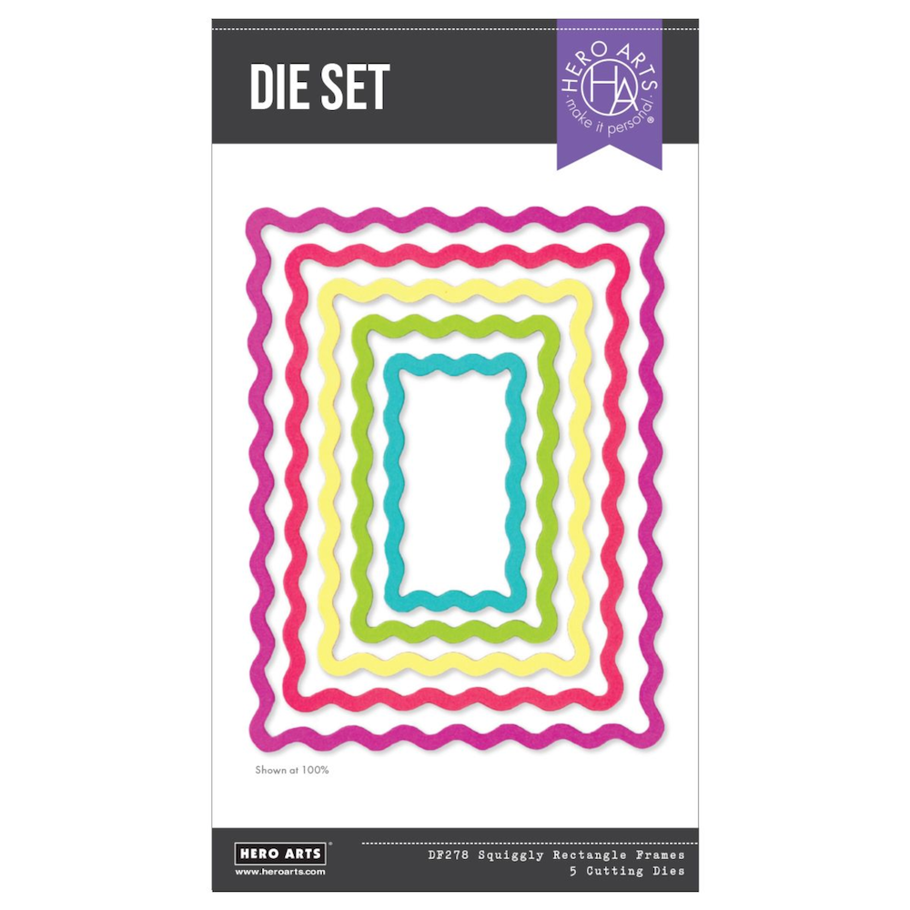 Hero Arts Squiggly Rectangle Frames Die Set df278