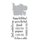 Hero Arts Stamp and Cuts HELLO THERE Set DC284