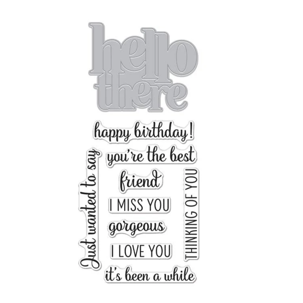 Hero Arts Stamp and Cuts HELLO THERE Set DC284