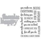 Hero Arts Stamp and Cuts XL HAPPY THANKS Set DC282
